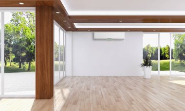 Klima 3d render çizim ile modern iç