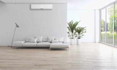 Klima 3d render çizim ile modern iç