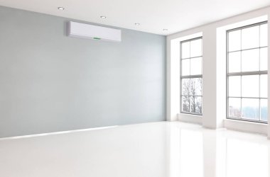 Klima 3d render çizim ile modern iç