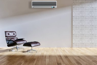 Klima 3d render çizim ile modern iç