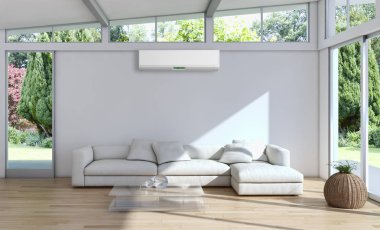 Klima 3d render çizim ile modern iç