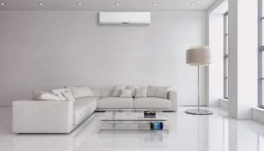 Klima 3d render çizim ile modern iç