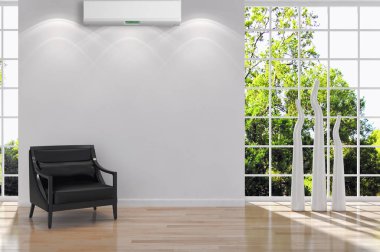 Klima 3d render çizim ile modern iç