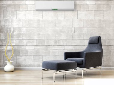 Klima 3d render çizim ile modern iç