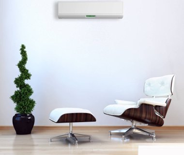 Klima 3d render çizim ile modern iç