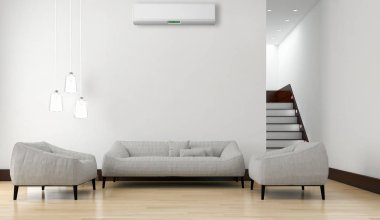 Klima 3d render çizim ile modern iç