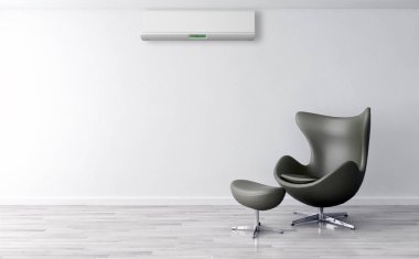 Klima 3d render çizim ile modern iç