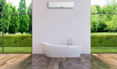 Klima 3d render çizim ile modern iç