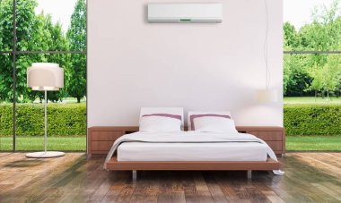 Klima 3d render çizim ile modern iç