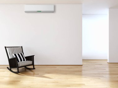 Klima 3d render çizim ile modern iç