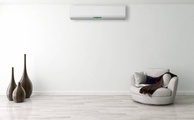 Klima 3d render çizim ile modern iç