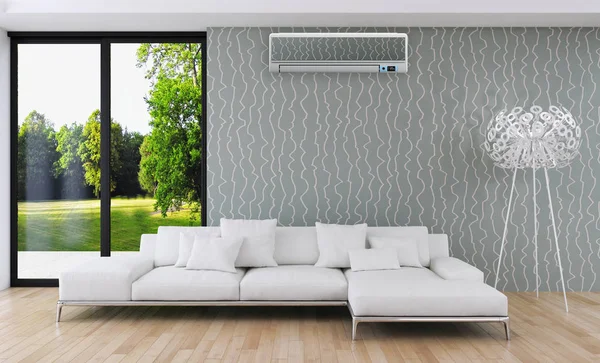Klima 3d render çizim ile modern iç