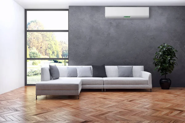 Klima 3d render çizim ile modern iç