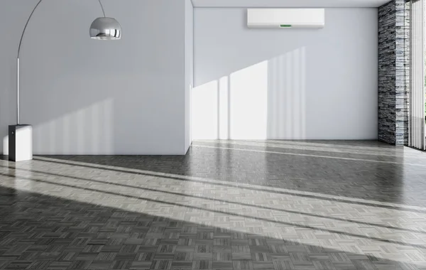 现代室内空调3D 渲染插图 — 图库照片