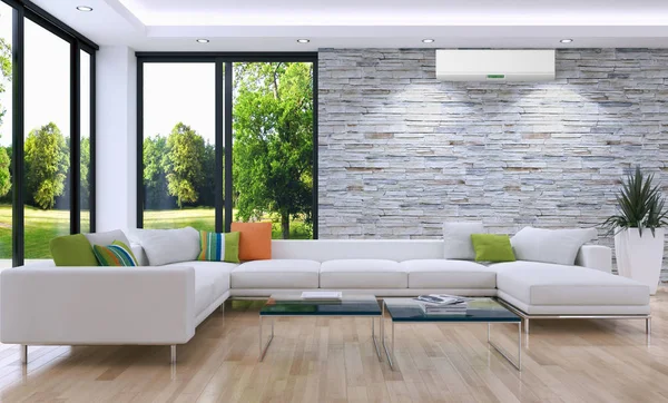 Klima 3d render çizim ile modern iç