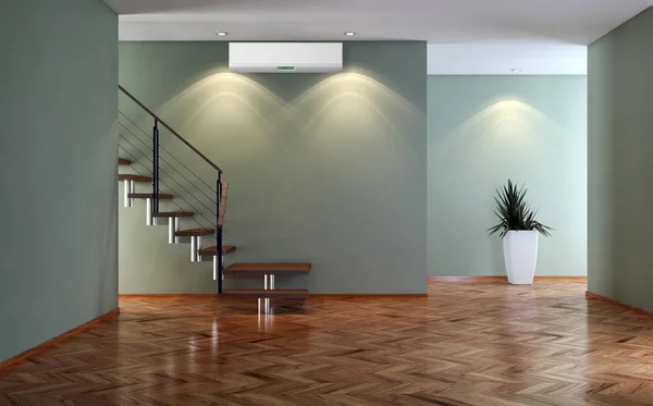 Interior Moderno Con Ilustración Renderizado Aire Acondicionado —  Fotos de Stock