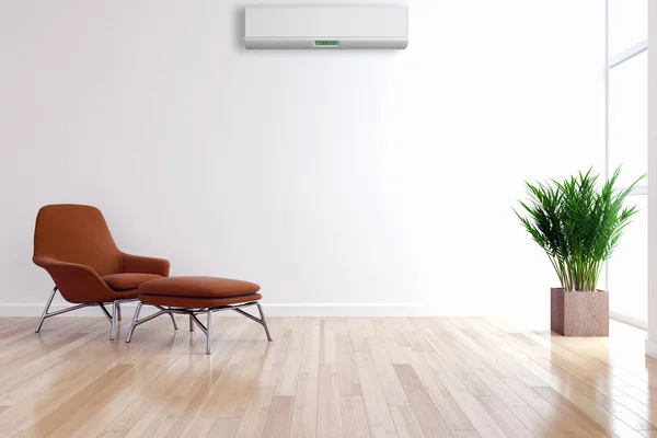 Modern Interieur Met Airconditioning Rendering Illustratie — Stockfoto