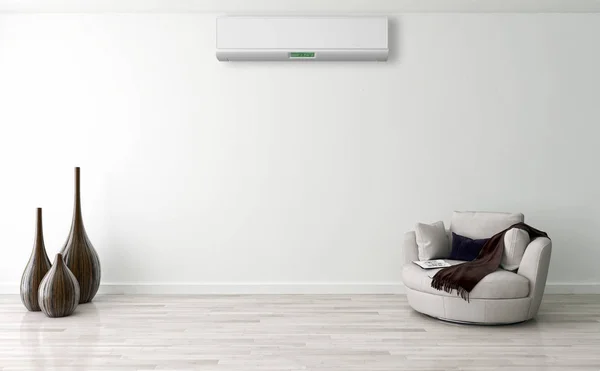 Modern Interieur Met Airconditioning Rendering Illustratie — Stockfoto