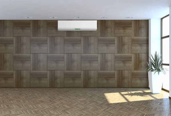 Modern Interieur Met Airconditioning Rendering Illustratie — Stockfoto