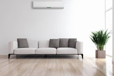 Klima 3d render çizim ile modern iç