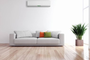 Klima 3d render çizim ile modern iç