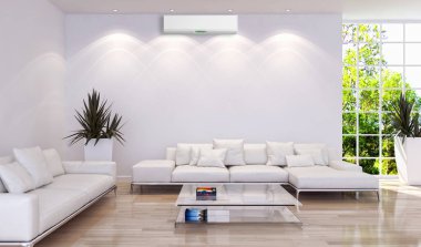 Klima 3d render çizim ile modern iç