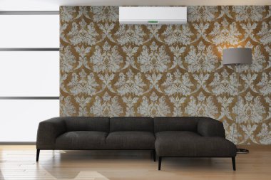 Klima 3d render çizim ile modern iç