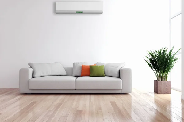 Modern Interieur Met Airconditioning Rendering Illustratie — Stockfoto