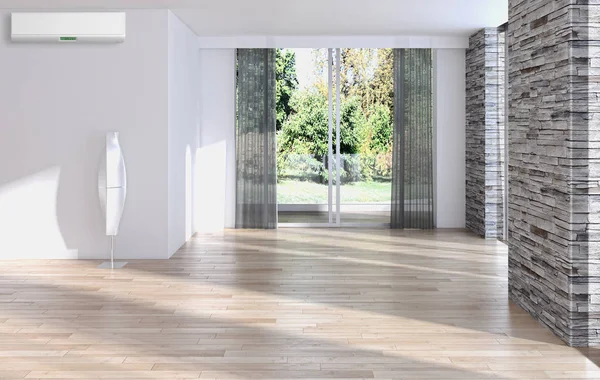 Klima 3d render çizim ile modern iç