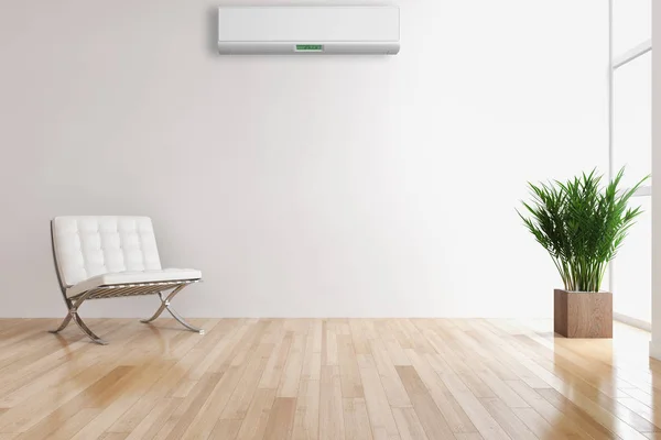 Modern Belső Apartman Légkondicionálóval Rendering Illusztráció — Stock Fotó