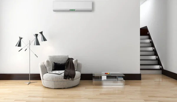 Modern Interieur Appartement Met Airconditioning Rendering Illustratie — Stockfoto