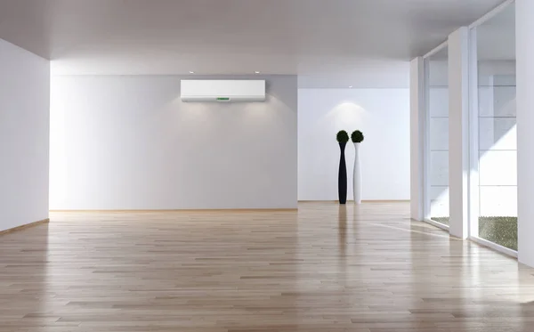 Moderne Innenwohnung Mit Klimaanlage Rendering Illustration — Stockfoto