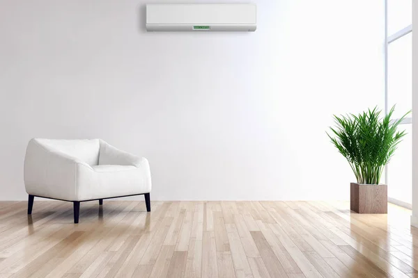 Moderne Innenwohnung Mit Klimaanlage Rendering Illustration — Stockfoto