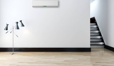 Klima 3d render çizim ile modern iç daire