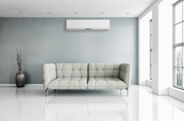 Klima 3d render çizim ile modern iç