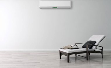 Klima 3d render çizim ile modern iç