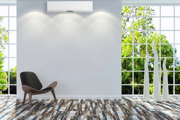 Klima 3d render çizim ile modern iç