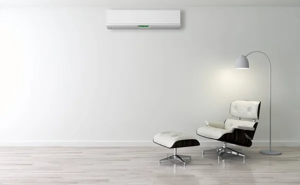 Modern Interieur Met Airconditioning Rendering Illustratie — Stockfoto