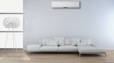 Klima 3d render çizim ile modern iç