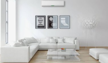 Klima 3d render çizim ile modern iç