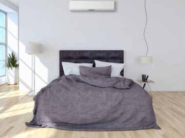 Klima 3d render çizim ile modern iç