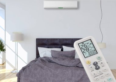 Klima 3d render çizim ile modern iç