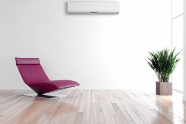 Klima 3d render çizim ile modern iç