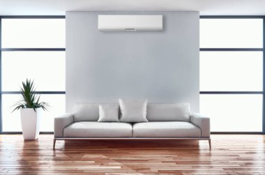 Klima 3d render çizim ile modern iç