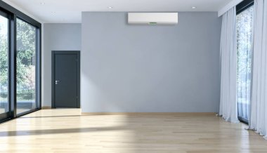 Klima 3d render çizim ile modern iç