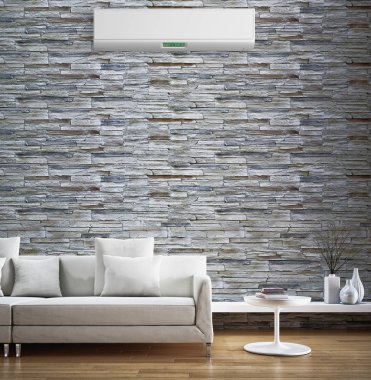 Klima 3d render çizim ile modern iç