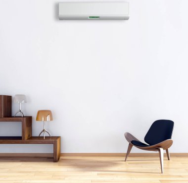 Klima 3d render çizim ile modern iç