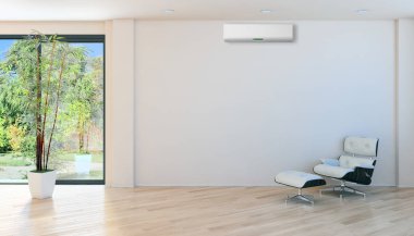 Klima 3d render çizim ile modern iç