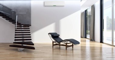 Klima 3d render çizim ile modern iç
