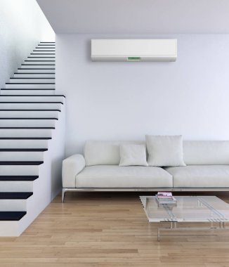 Klima 3d render çizim ile modern iç